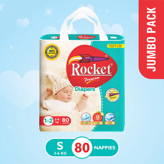 Rocket Diapers -2 -S - Jumbo Pack - 80Pcs