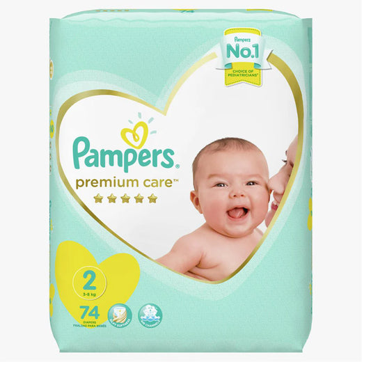 Pampers Diapers -2 -S -Premium Care - 74 Pcs