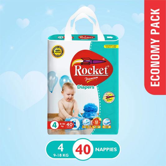 Rocket Diapers -4 -L - Economy Pack - 40Pcs