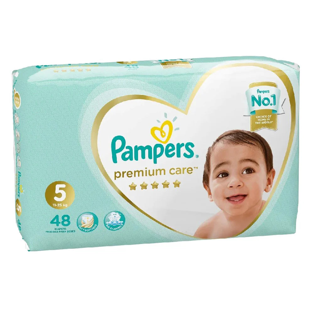 Pampers Diapers -5 -XL - Premium Care - 48 Pcs