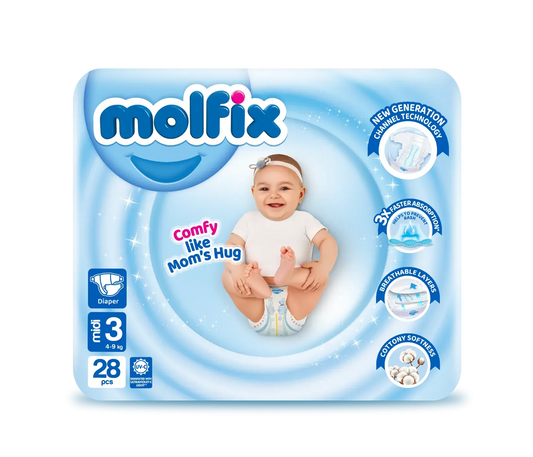 Molfix Diapers -3 -M -28 Pcs