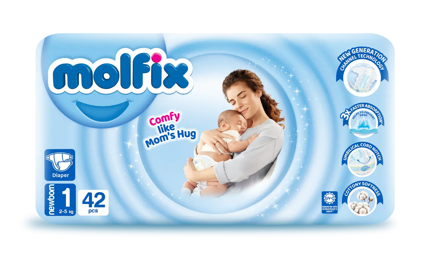 Molfix Diapers -1 -NB -42 Pcs