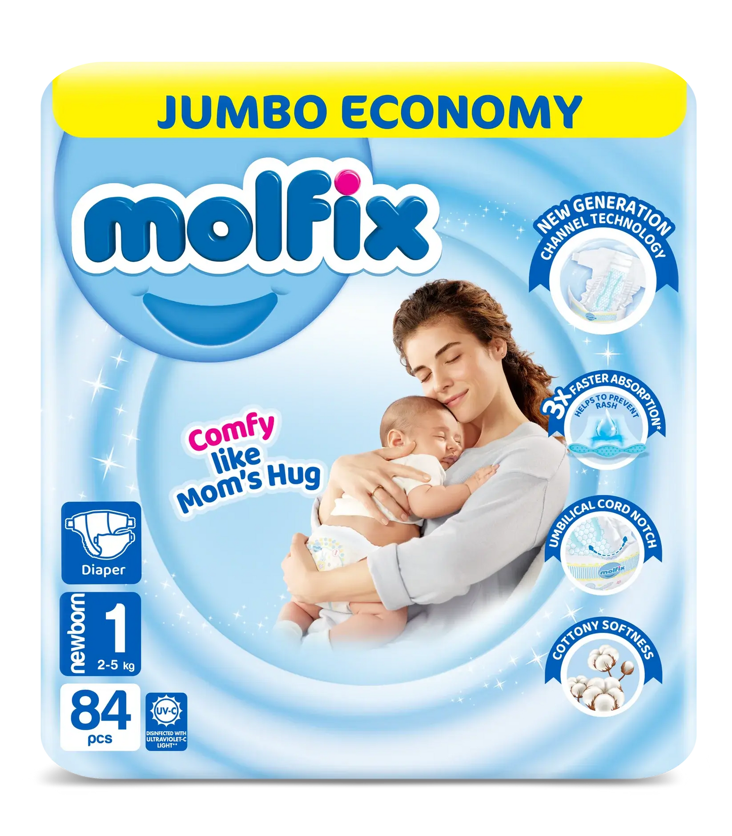 Molfix Diapers -1 -NB -84 Pcs