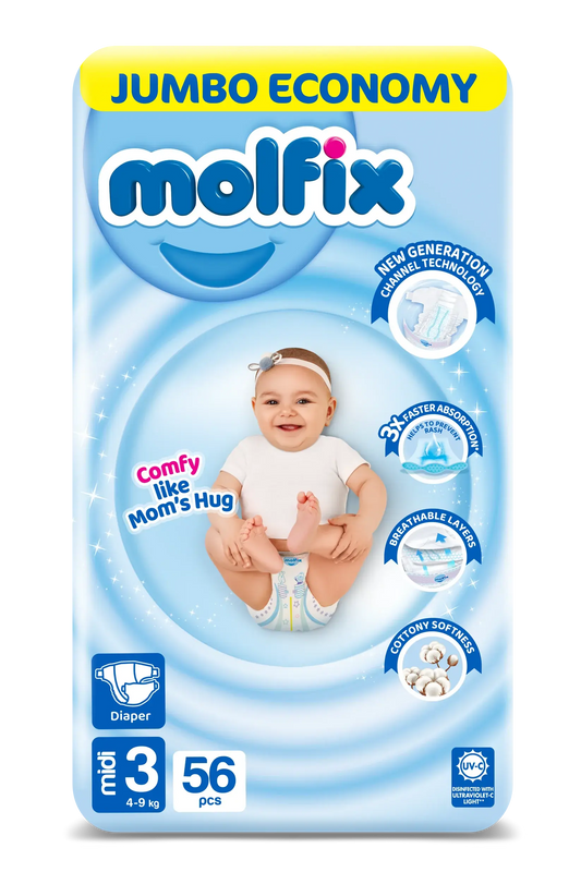 Molfix Diapers -3 -M -56 Pcs