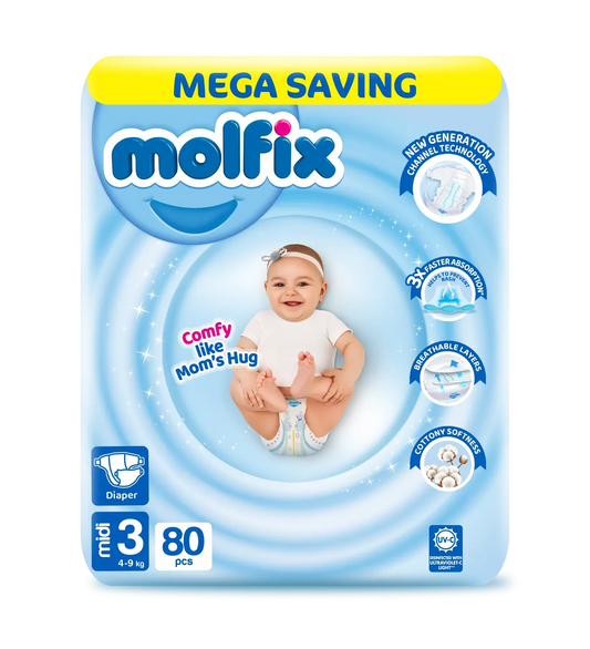 Molfix Diapers -3 -M -80 Pcs