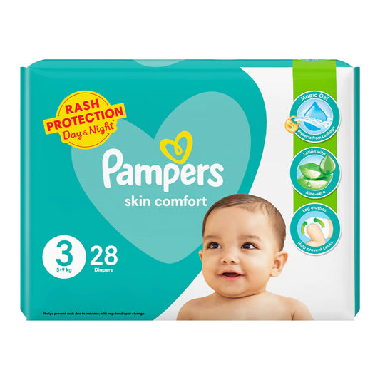 Pampers Diapers -3 -M -28 Pcs