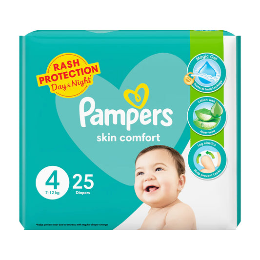 Pampers Diapers -4 -L -25 Pcs