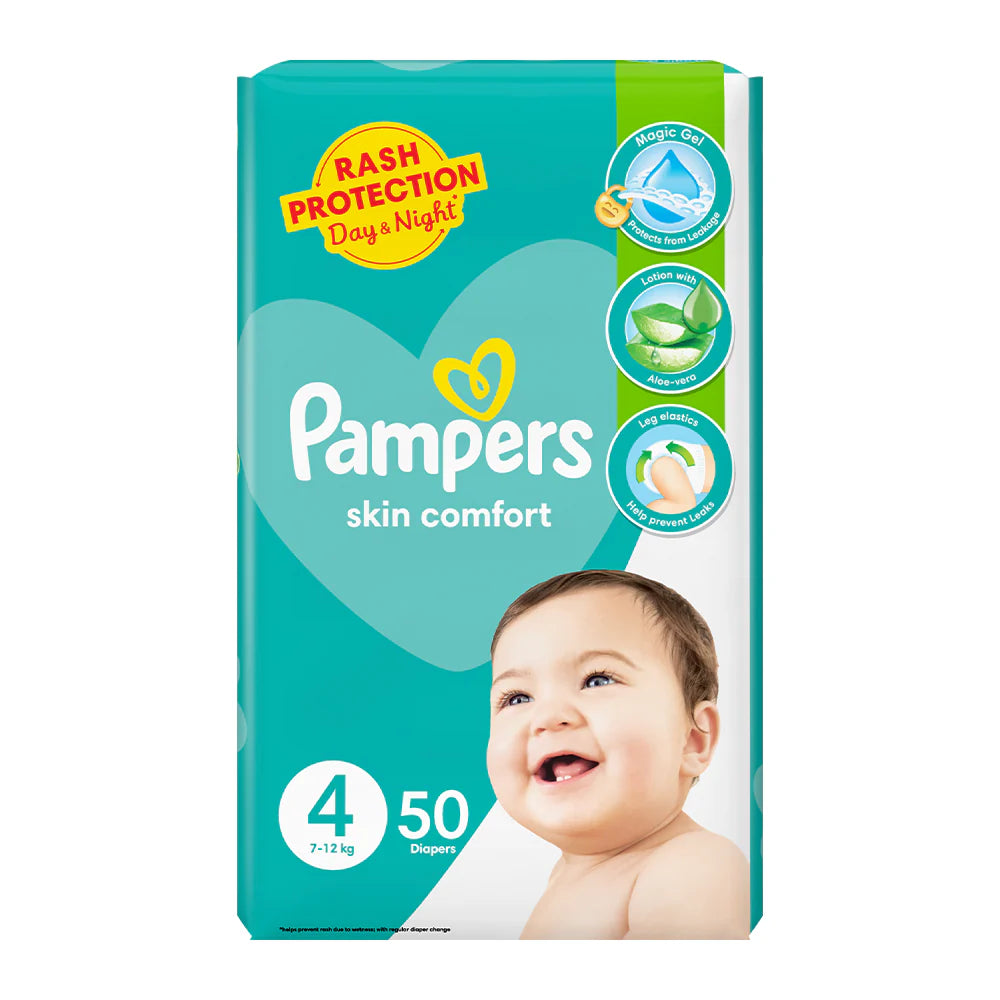 Pampers Diapers -4 -L -50 Pcs