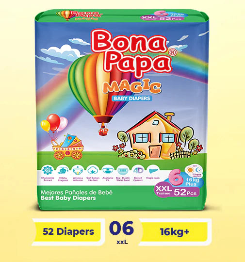 Bona Papa Magic Diapers-6 - XXL - Jumbo Pack - 52 Pcs