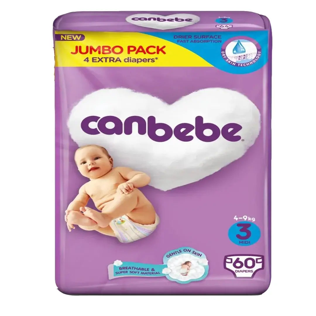 Canbebe Diapers -3 - Jumbo Pack - 60 Pcs