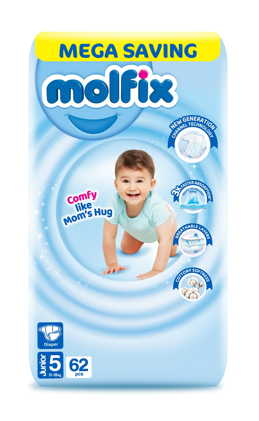 Molfix Diapers -5 -XL -62 Pcs