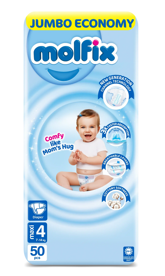 Molfix Diapers -4 -L -50 Pcs