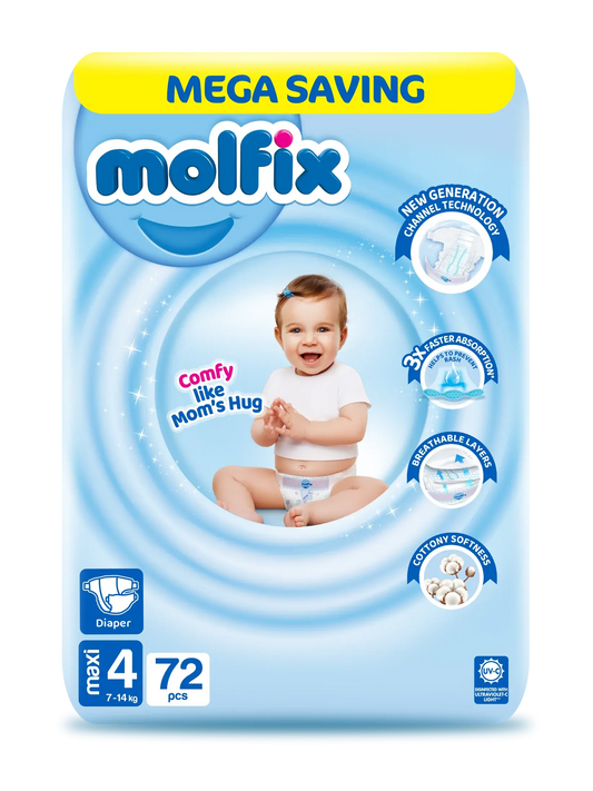 Molfix Diapers -4 -L -72 Pcs