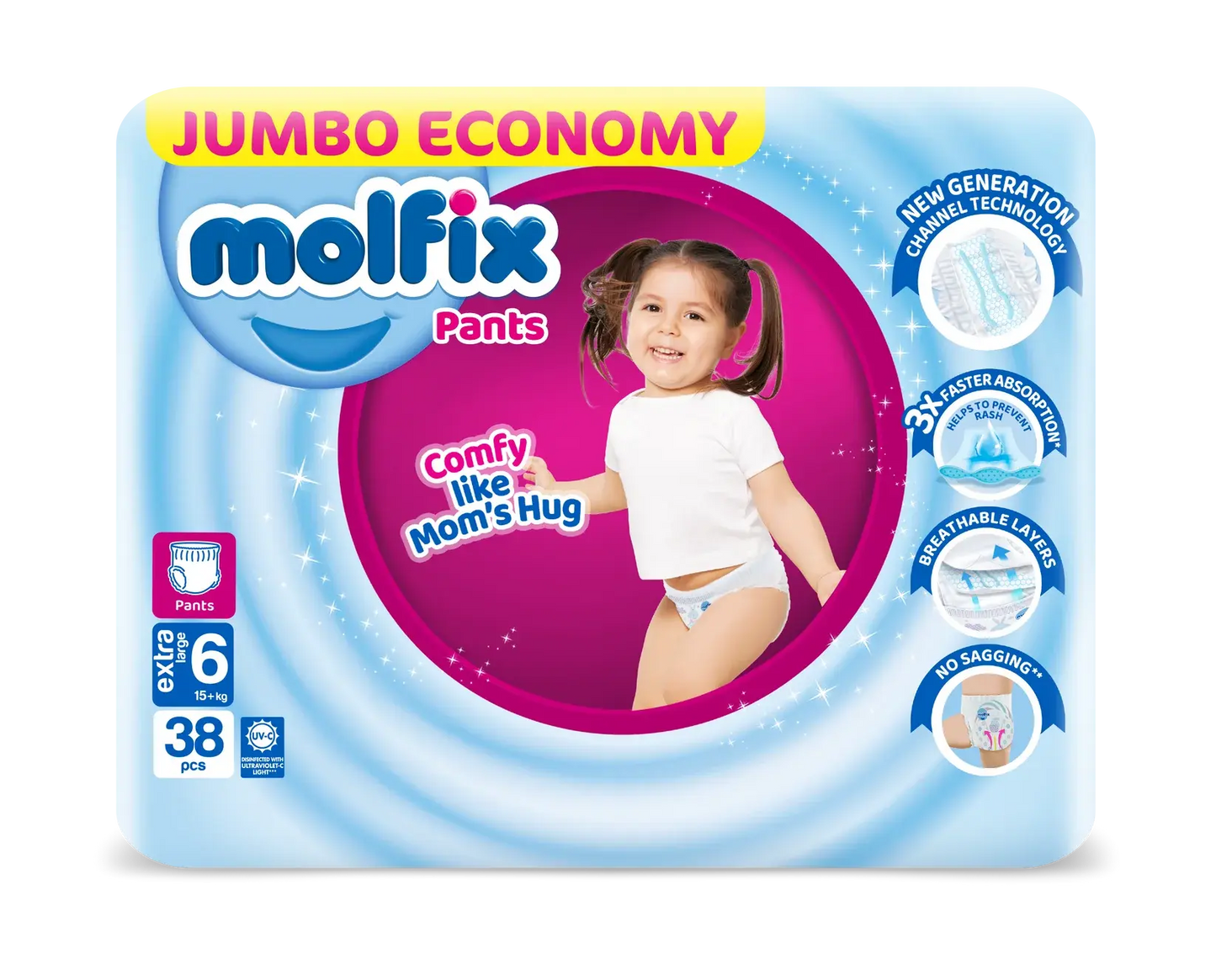 Molfix Pants -6 -XXL -38 Pcs